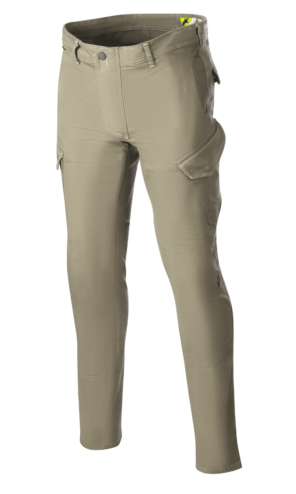 Alpinestars Caliber Slim Fit Tech Riding Pants, Motorradhose, Militärgrün, Slim-Fit-Silhouette mit Cargotaschen im Combat-Stil, Stretch-Cordura-Denim-Gewebe, Gürtelschlaufen, funktionales Design für Stadt- und Straßenfahrten