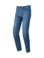 Alpinestars Radon Regular Fit Jeans, Urban-Motorradjeans für Herren, Blau, CE-zertifizierter Knieschutz, abriebfestes Jeansmaterial