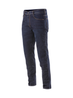 Alpinestars Radium Jeans, dunkelblaue Herren-Motorradjeans aus Cordura-Stretch mit Bio-Flex-Knieprotektoren.