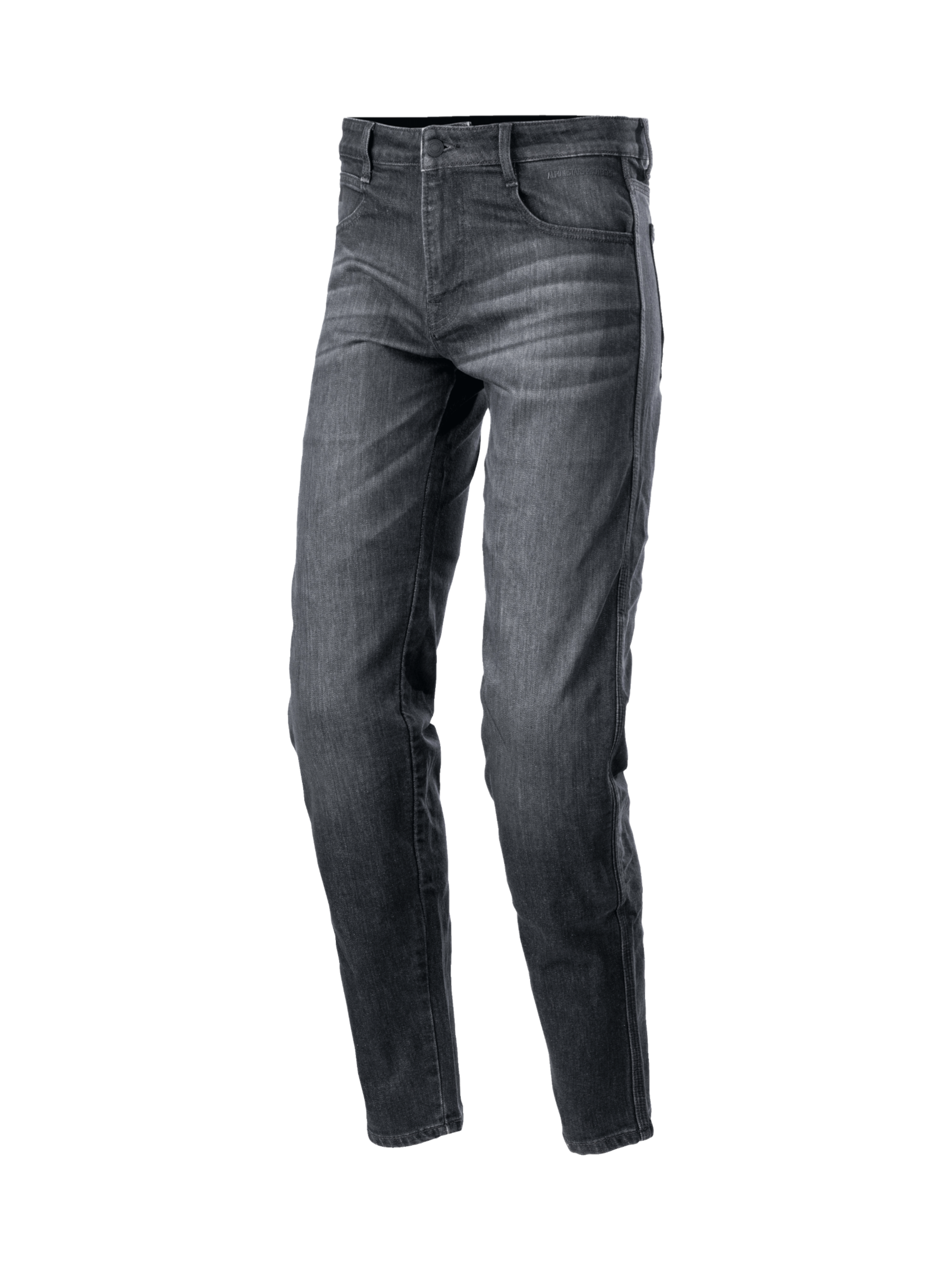 Alpinestars Sektor Regular Fit Denim Pants, Black Washed motorcycle riding jeans for men with protective knee armor.
