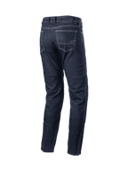 Alpinestars Sektor Regular Fit Jeans-Hose, Urban-Motorradjeans in Schwarz, mit Aramid-Verstärkung und Dreifachnähten, Rückansicht mit Gesäßtaschen und Stretch-Denim-Material