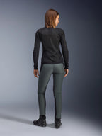 Alpinestars Alamosa Women's Pants, Urban Gray slim-fit motorcycle pants, protective softshell, rear view on model.