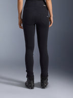 Alpinestars Stella Flex-Ast Leggings, Women's Motorcycle Leggings, Black, rear view showing back pockets and slim fit, worn with black motorcycle boots, urban riding style