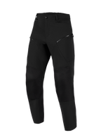 Alpinestars Stella Flex-AST Explorer Hose, Motorradhose für Damen, Schwarz, Vorderansicht, mit Oberschenkeltaschen mit Reißverschluss, verstärkten Knieeinsätzen und elastischem Bund, entwickelt für Adventure-Touren