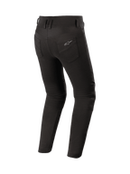 Alpinestars Banshee Women's Leggings, black motorcycle riding pants with aramidic lining, CE-certified protection.
