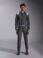 Alpinestars GP Pro Comp V2 FIA Suit is a professional men's auto racing suit in black and white for circuit driving.
