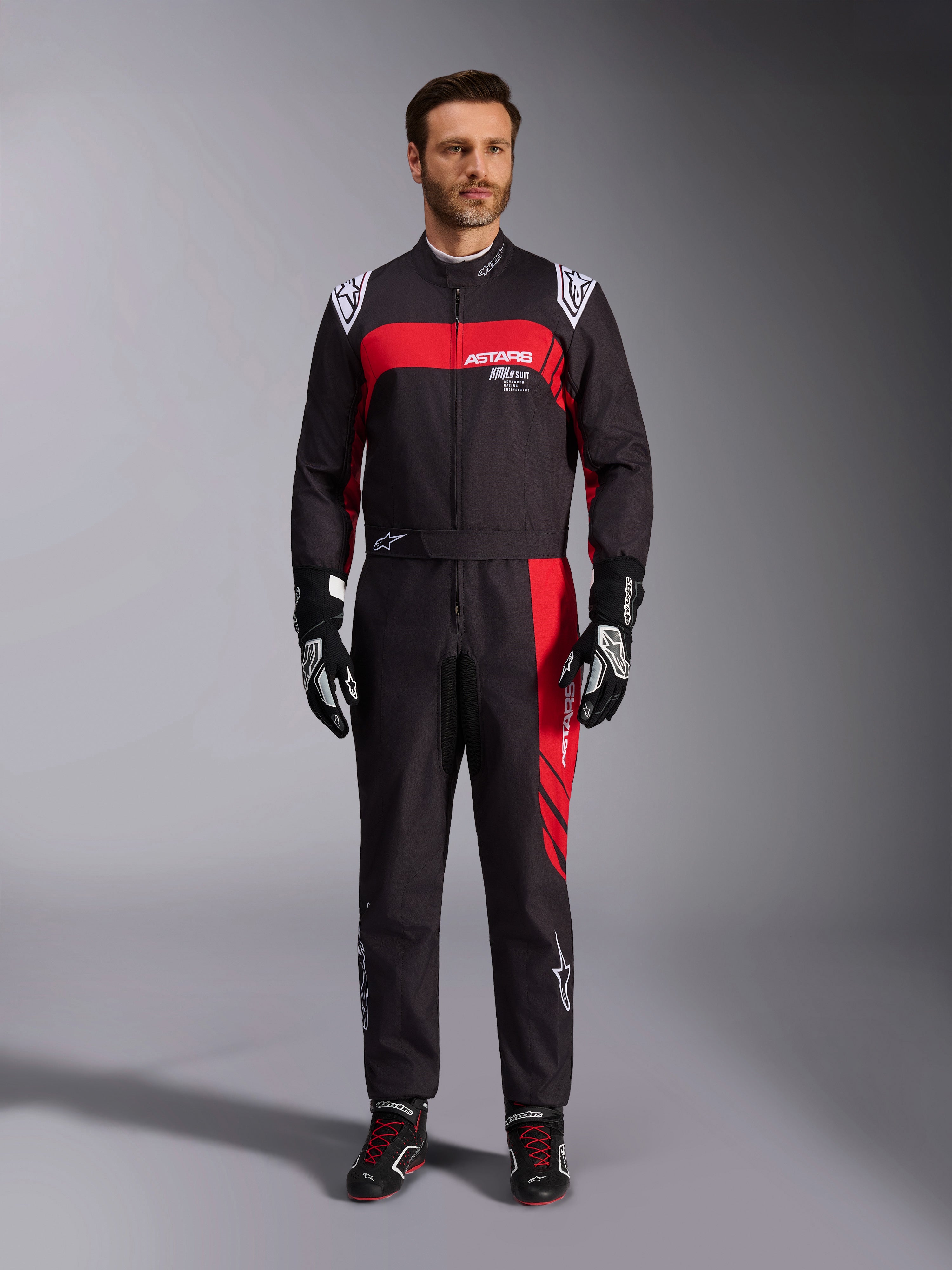 KMX-9 V3 Graphic 3 - Black Red Karting Suit | Alpinestars®