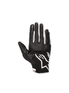 Alpinestars Stella SMX-2 Air Carbon V2 Damen-Handschuhe, schwarz-weiße Lederinnenhand mit verstärkten 3D-Mesh-Einsätzen.