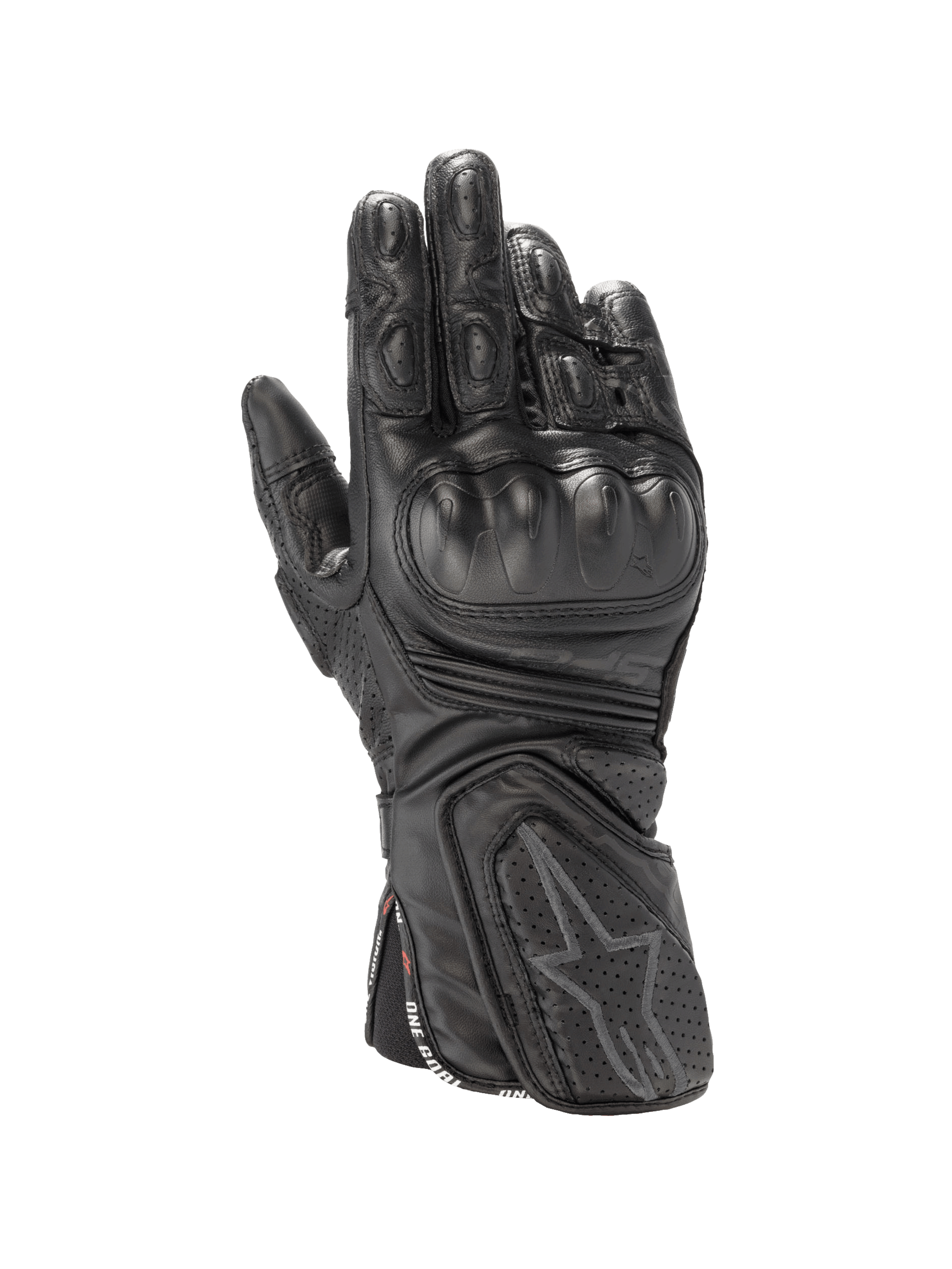Alpinestars Stella SP-8 V3 Damen-Motorradhandschuhe, Schwarz, aus Leder mit hartem Knöchelschutz, für Rennsport und Straße.