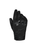 Alpinestars SP X Z Waterproof Gloves, Motorcycle Gloves, Black, featuring hard-shell TPU knuckle protection, tonal Alpinestars star logo, and durable textile construction for all-weather riding.