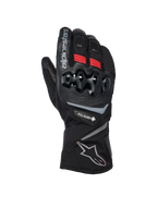 Alpinestars WT-8 GORE-TEX Insulated Gloves, Motorcycle Winter Gloves, Black with red accents and silver logos, featuring hard TPU knuckle protection, long cuff, and GORE-TEX waterproofing for cold weather riding