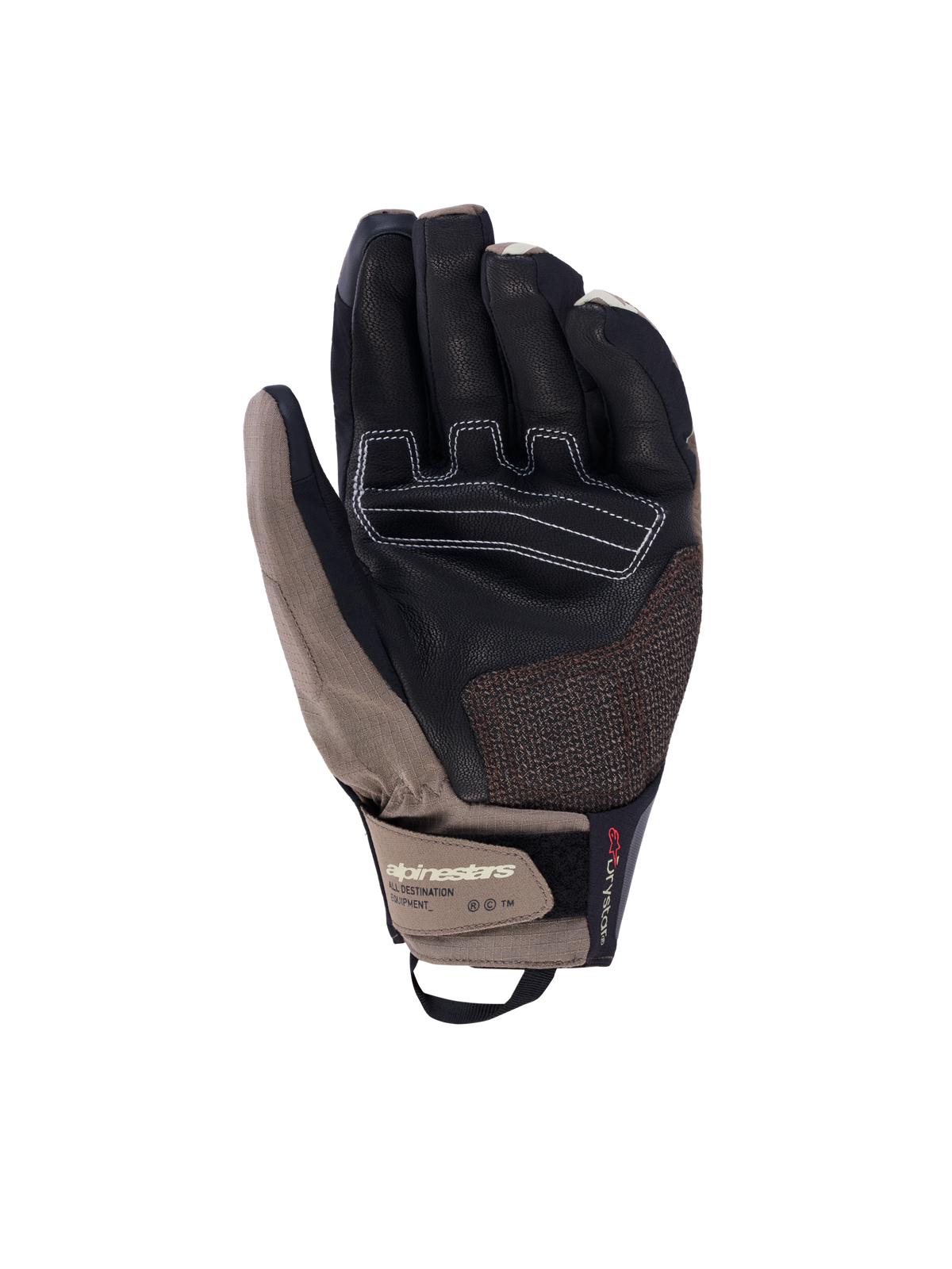 Alpinestars Harok Pro Drystar Gloves, Adventure Motorcycle Gloves, Walnut Black and Brown, CE Certified, waterproof membrane and leather palm construction