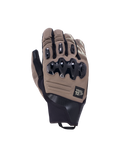 Alpinestars Harok Pro Drystar Gloves, Adventure Motorcycle Gloves, Walnut Black, featuring dual-density knuckle protection, waterproof Drystar membrane, and durable goat leather construction