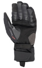 Alpinestars Bogota' Drystar® XF Handschuhe, Motorradhandschuhe, Schwarz, Handflächenansicht mit verstärkter Lederkonstruktion, verstellbarem Handgelenksriemen und Drystar-Logo, langlebige Ausrüstung für Adventure-Touren