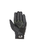 Alpinestars SMX Z Drystar® Gloves, black waterproof motorcycle racing gloves, goat leather palm with fluo accents.