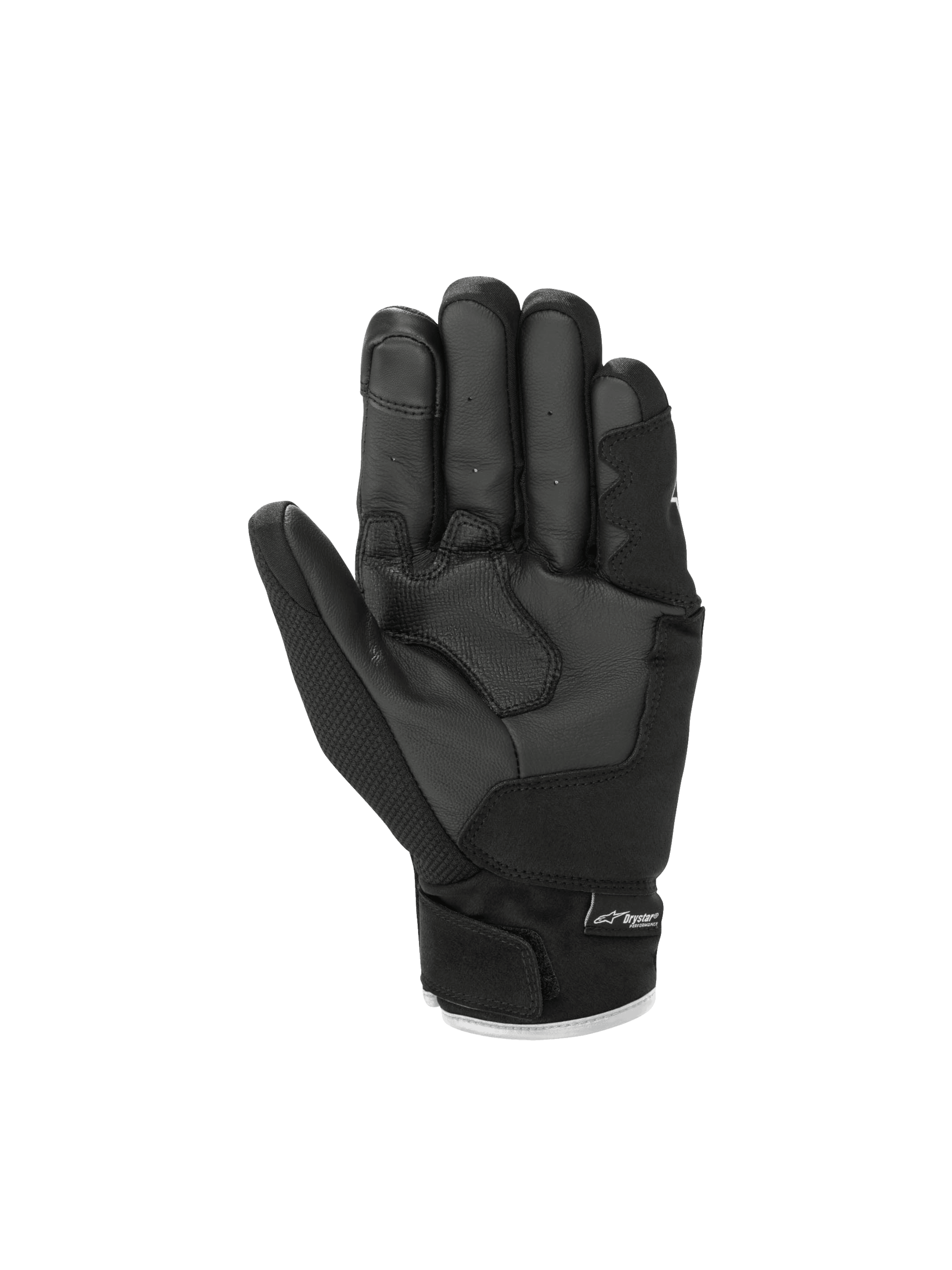 Alpinestars S-Max Drystar® Handschuhe, wasserdichte Motorradhandschuhe, Schwarz, Lederhandfläche, CE-zertifiziert.