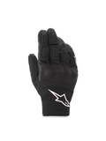 Alpinestars S-Max Drystar® Handschuhe, wasserdichte Motorradhandschuhe, Schwarz und Weiß, Leder mit Knöchelprotektoren.