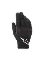 Alpinestars S-Max Drystar® Handschuhe, wasserdichte Motorradhandschuhe, Schwarz und Weiß, Leder mit Knöchelprotektoren.