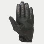 Alpinestars C-30 Drystar® Handschuhe, Schwarz, Innenhandansicht mit Verstärkungen aus synthetischem Wildleder und Schaumstoffpolsterung, PU-beschichtete Griffbereiche an Daumen und Handfläche, verstellbarer Klettverschluss am Handgelenk, wasserdichte Motorradhandschuhe