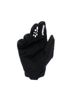 Alpinestars Full Bore V2 Handschuhe für Kinder & Jugendliche, Motocross-Handschuhe, Schwarz und Weiß, Handflächenansicht aus synthetischem Wildleder, weißes Alpinestars-Logo und Silikonprint am Zeigefinger für besseren Grip, strapazierfähige Offroad-Rennausrüstung