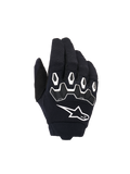 Alpinestars Youth & Kids Full Bore V2 Handschuhe, Motocross-Handschuhe, Schwarz und Weiß, mit ergonomischem TPR-Knöchelschutz mit weißen Umrandungen, großem weißen Alpinestars-Logo, atmungsaktive Textilkonstruktion für den Offroad-Rennsport