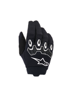 Alpinestars Youth & Kids Full Bore V2 Handschuhe, Motocross-Handschuhe, Schwarz und Weiß, mit ergonomischem TPR-Knöchelschutz mit weißen Umrandungen, großem weißen Alpinestars-Logo, atmungsaktive Textilkonstruktion für den Offroad-Rennsport