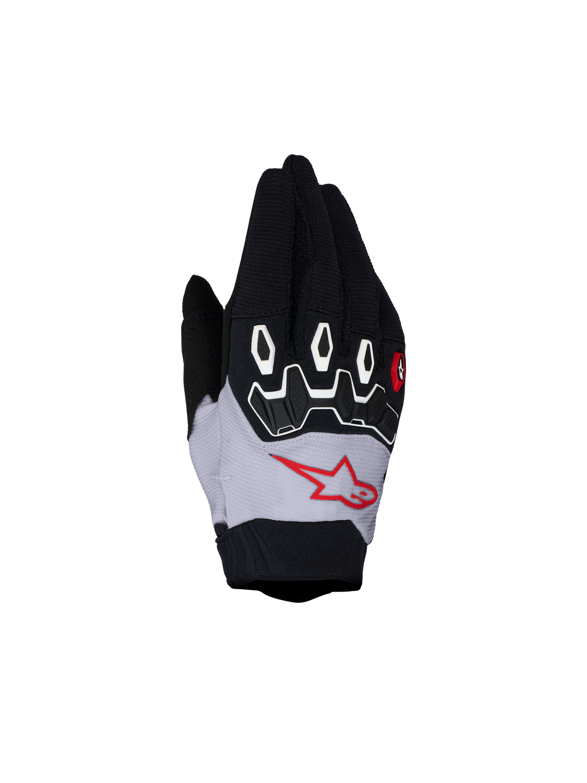 Alpinestars Youth & Kids Full Bore V2 Gloves in black and light lilac for motocross racing with TPR protection.