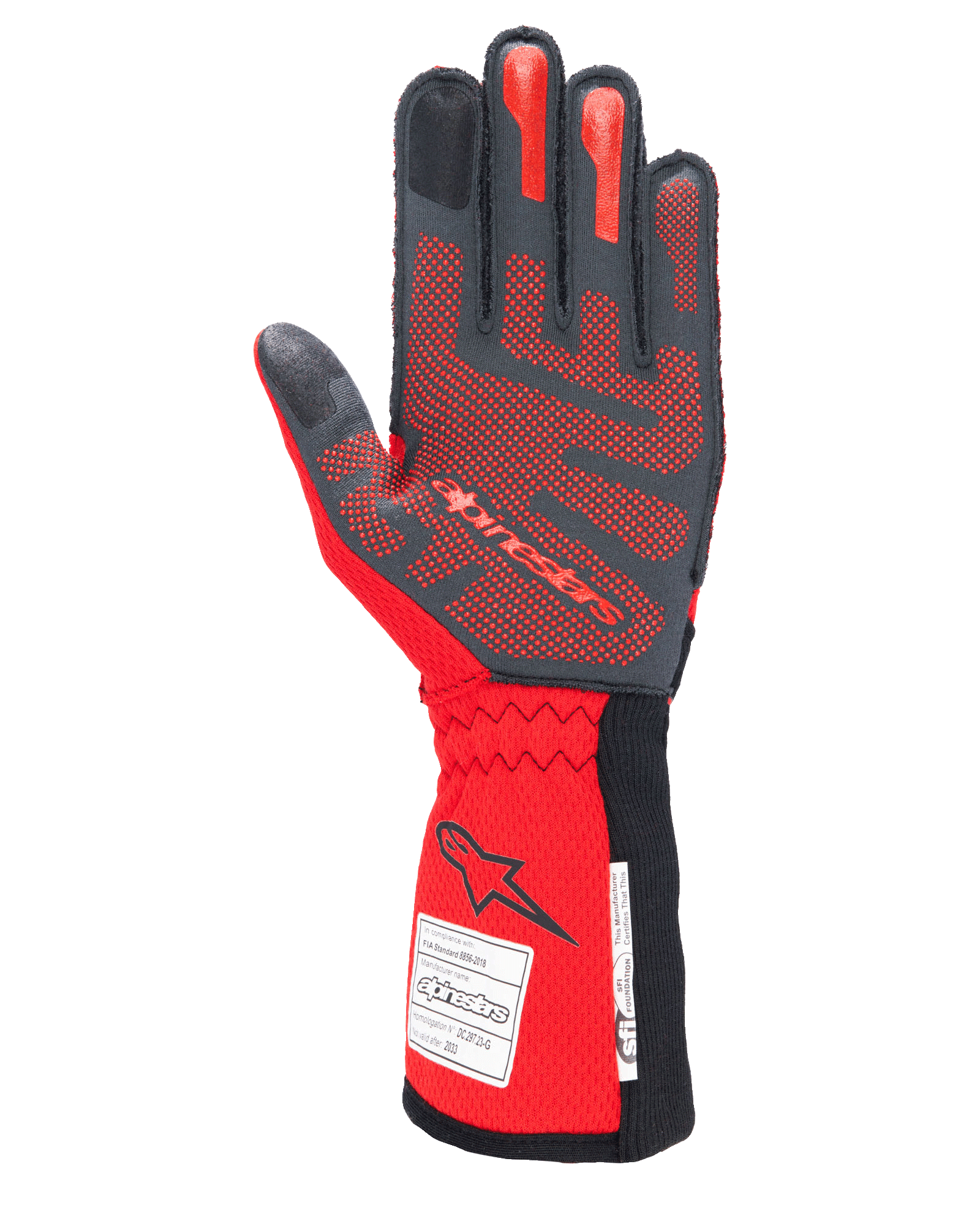 handschuhe fürs auto Tech-1 ZX V4 - Schwarz Rot Auto Handschuhe