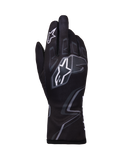 Alpinestars Tech-1 K Race V2 Handschuhe Graphic 1, Karting-Rennhandschuhe, Schwarz mit weißen und grauen geometrischen Mustern, mit Alpinestars Stern-Logo, leichte Textilkonstruktion mit gedruckten Grafiken