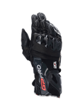 Alpinestars GP Pro R4 Handschuhe, Motorrad-Rennhandschuhe für Herren, Schwarz, Lederkonstruktion mit DFS-Knöchel- und Manschettenschutz, CE-zertifiziert.