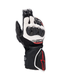 Alpinestars SP-8 V3 Air Handschuhe, Herren-Motorradhandschuhe, Schwarz, Weiß, Rot, mit Knöchelschutz und perforiertem Leder.