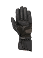 Alpinestars SP-8 HDry® Handschuhe, Schwarz, wasserdichte Motorrad-Rennhandschuhe aus Leder mit verstärkter Handfläche.
