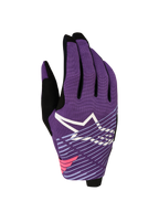 Alpinestars Radar Pro Handschuhe 2027, Herren-Motocross-Handschuhe, Lila und Schwarz, mit Stretch-Mesh und Stern-Grafiklogo.