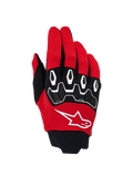 Alpinestars Full Bore V2 Handschuhe, Motocross-Handschuhe, Hellrot und Schwarz, mit weißem Stern-Logo auf dem Handrücken, ergonomischen TPR-Knöchelprotektoren mit weißen Highlights und atmungsaktivem Stretchgewebe für Offroad-Performance