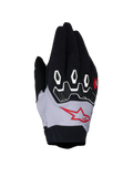 Alpinestars Full Bore V2 Motocross-Handschuhe in Schwarz und Helllila, mit TPR-Knöchelschutz und atmungsaktivem Textil.