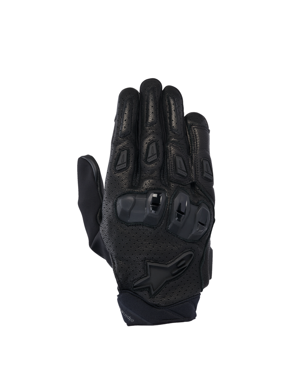 Alpinestars SP X 7 Handschuhe, Motorradhandschuhe Sport, Herren, Schwarz, perforiertes Leder, TPU-Knöchelschutz, CE-zertifiziert, kurzes Design