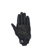 Alpinestars SP X 7 Handschuhe, schwarze Herren-Motorradhandschuhe aus perforiertem Leder, Handflächenansicht mit Slider.