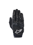 Alpinestars SP X 7 Handschuhe, kurze Motorradhandschuhe, Herren, Schwarz und Weiß, perforiertes Leder, TPU-Knöchelschutz