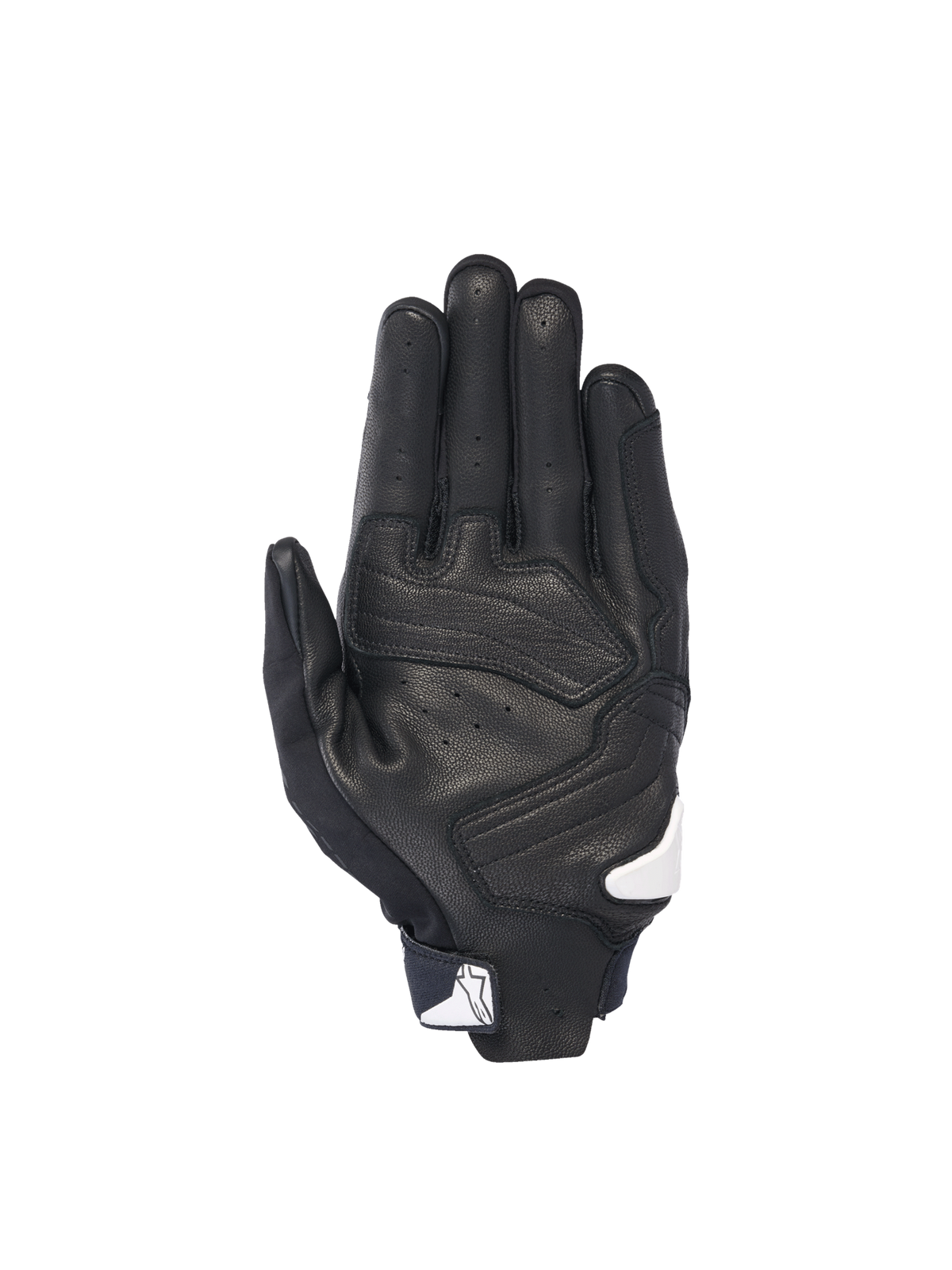 Alpinestars SP X 7 Handschuhe, Herren-Motorradhandschuhe, Schwarz und Weiß, perforiertes Leder mit Handflächen-Slidern.
