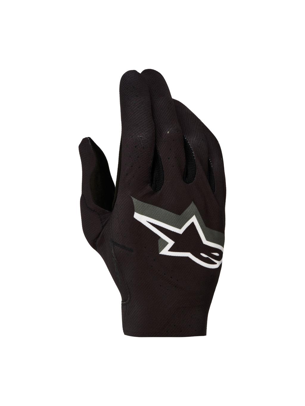 Alpinestars Supertech MX Handschuhe 2027, Herren-Motocross-Handschuhe, Schwarz und Weiß, atmungsaktive Textilkonstruktion.