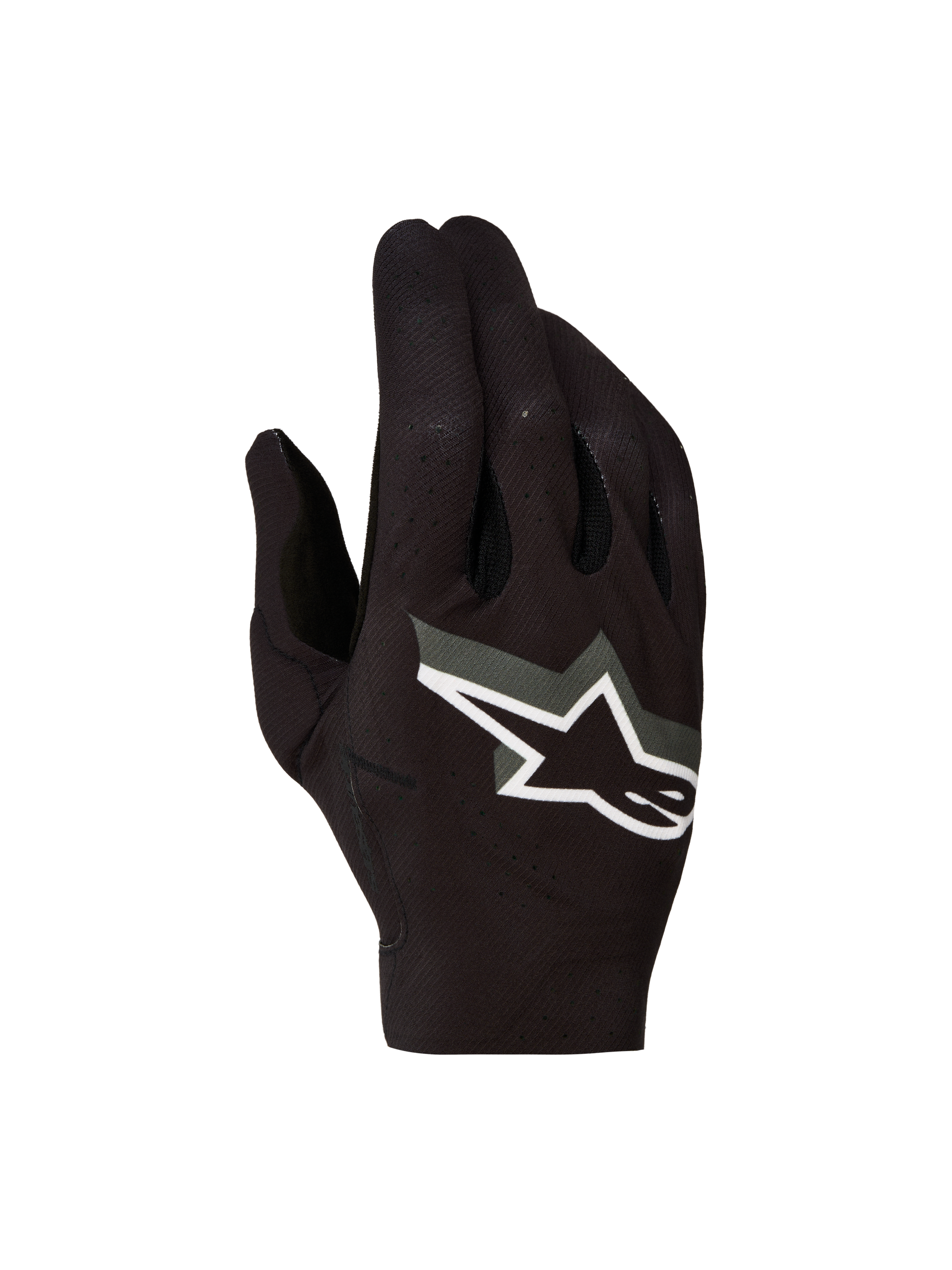 Alpinestars Supertech MX Handschuhe 2027, Herren-Motocross-Handschuhe, Schwarz und Weiß, atmungsaktive Textilkonstruktion.