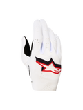 Alpinestars Supertech MX Handschuhe 2027, Herren Motocross-Handschuhe, Weiß und Rot, atmungsaktive perforierte Stretch-Rückhand