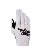 Alpinestars Supertech MX Handschuhe, Motocross-Handschuhe in Helllila und Schwarz mit nahtloser Rückhand und Laserperforationen.