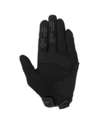 Alpinestars Chrome V2 Gloves, Urban Motorcycle Gloves, Black Asphalt, palm view featuring synthetic suede construction, silicone grip dots on index and middle fingers, and adjustable hook and loop cuff closure.
