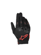 Alpinestars SP X 3 Gloves, Motorcycle Racing Gloves, Black and Red Fluo, CE Certified with double-density TPU knuckle.