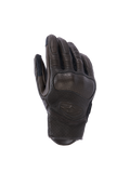 Alpinestars Mustang V3 Lederhandschuhe, Urban-Motorradhandschuhe, Dunkelbraun und Schwarz, mit laserperforierter Ziegenlederkonstruktion, integriertem Knöchelschutz und geprägtem Logo, kurzes Manschettendesign