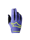 Alpinestars 2026 Radar Handschuhe, Motocrosshandschuhe in Lila und Gelb Fluo mit leichter Stretch-Konstruktion.