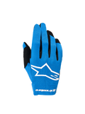 Alpinestars 2026 Radar Handschuhe, Herren-Motocross-Handschuhe, Blau und Weiß, Handrücken mit weißem Astars-Logo.
