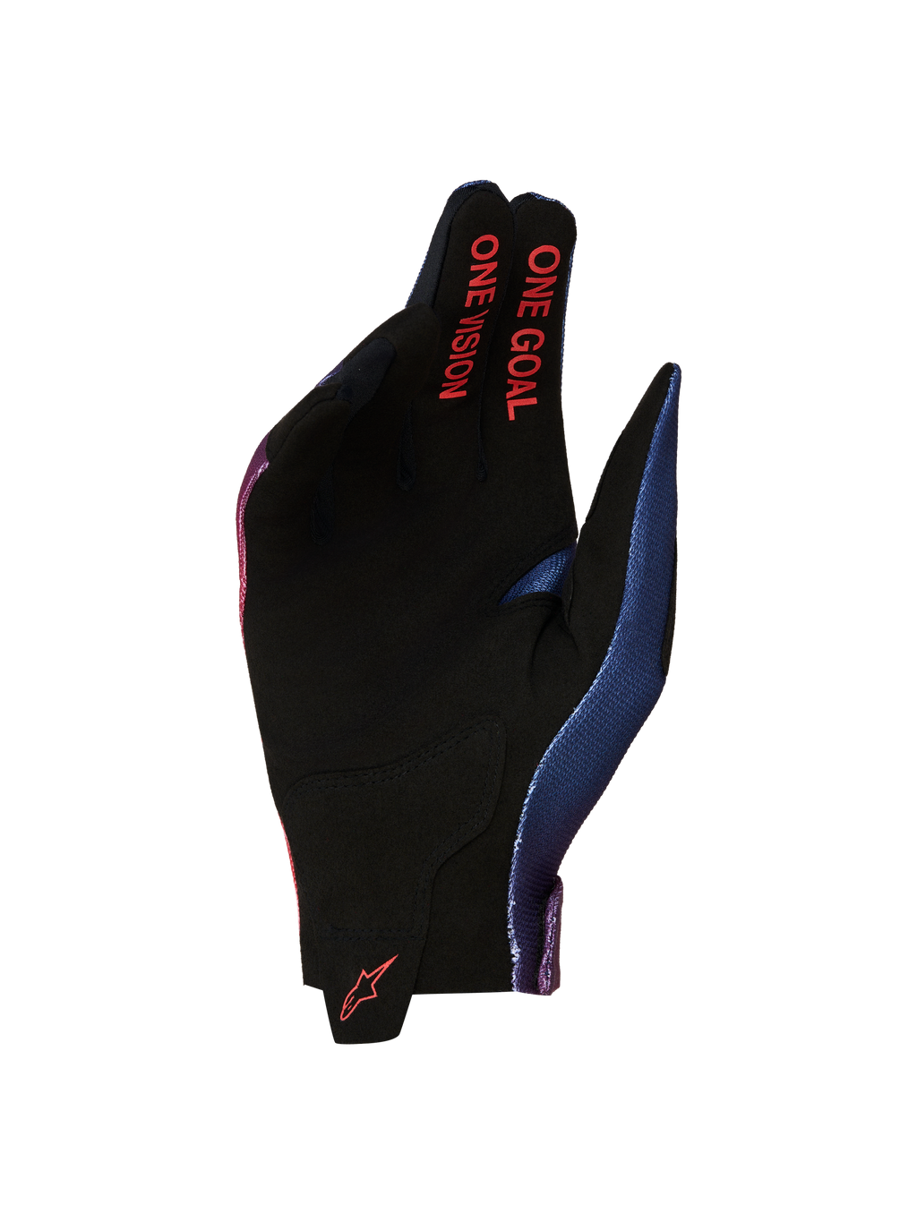 Alpinestars Radar Handschuhe 2027, Herren-MX-Handschuhe, Schwarz, Rot, Synthetik-Wildlederhandfläche, One Goal One Vision.