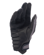 Alpinestars Techdura Gloves, Motocross and Enduro Gloves, Falcon Brown, palm view featuring synthetic suede construction, reinforced padding for grip, and adjustable hook and loop cuff closure